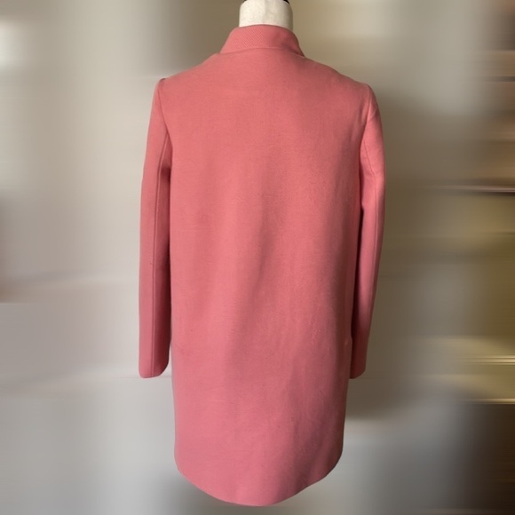 Zara Basic Zippered Outerwear Coat Pink S - Picture 7 of 10